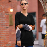 2025 New Sweater Women Autumn And Winter Explosion Chicken Heart V Neck Lantern Sleeve Striped Knitted Shirt