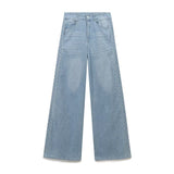 ZARZ Homemade New Women's Classic Slenipe Embroidered High-Rise Easier 6147119 HZ0107