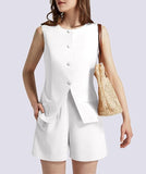 2025 New Fashion Temperament Vest Suit Women's Clothing HZ0107