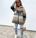 2025 Explosion Ebaywish Autumn And Winter New Fashion Printing Lady's Coat HZ0107