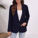New Wish Spring And Autumn Fashion Splicing Collar Repair Cardigan Temperament Blazer