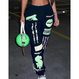 Autumn And Winter Explosion Of Women's Clothing 2025 New Printing Fashion Loose Waist Sports Leisure Harun Pants Women