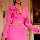 Round Collar Sexy Lace Short Sleeve High-Waisted Lotus Side Party Dress Party Dress HZ0107