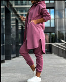 2025 New Fashion Casual Hooded Grip Velvet Jacket Two Sets Of Women's Clothing HZ0107