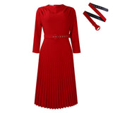 D459 New Women's Fashion Elegant Pressure Skirt Elegant Solid Color Large Dress HZ0107