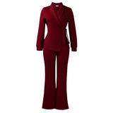 D601 Women's Clothing 2025 Autumn And Winter 2025 New Female Fashion Temperament Tied With Blazer Pants Two-Set Set HZ0107