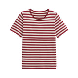 ZARZ Homemade New Women's Classic Striped Short-Sleeved Knitted T-Shirt 2893028 HZ0107