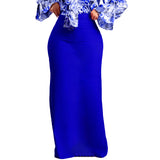 D343 Women's Dress 2025 New Fashion Temperament Tongle Solid Color High Waist Long Skirt African Long Dress HZ0107