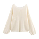 ZARZ Homemade New Women's Classic Oceanic Back Buttered Knitted Shirt HZ0107