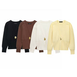 ZARZ Homemade New Women's Classic High-End Coat Knitted Jackcase UWG930073 HZ0107