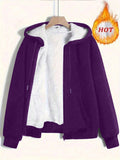 New Women's Winter Explosion Warm Plush Hoodie Jacket