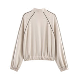 ZARZ Homemade New Women's Clothing Colling-Colried Pilot Jacket Coat With Wide Legs HZ0107