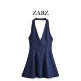 ZARZ Homemade New Women's Classic Bony Denim Suspension Dress 6929086 HZ0107