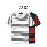 ZARZ Homemade New Women's Classic Fashion Short Sleeve Striped Knitted T-Shirt 3519020 HZ0107