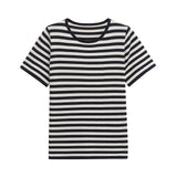 ZARZ Homemade New Women's Classic Striped Short-Sleeved Knitted T-Shirt 2893028 HZ0107