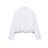 ZARZ Homemade New Women's Embroidered Prefectural Cotton Clip Long Sleeve Shirt 3564065 HZ0107