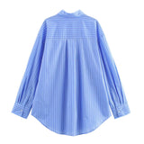 ZARZ Homemade New Women's Striped Loose Shirt 5030011 Striped Pants 5030402 HZ0107