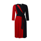 D396 African Plus-Size Women's Dress 2025 New Fashion Temperament Tie With Folding Skirt Elegant Dress HZ0107