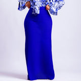 D343 Women's Dress 2025 New Fashion Temperament Tongle Solid Color High Waist Long Skirt African Long Dress HZ0107