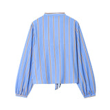ZARZ Homemade New Women's Butterfly Sweater Striped Prefectural Silk-Sleeved Shirt 1971160 HZ0107