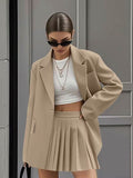 2025 Fashion Casual Suit 100 Folded Skirt Dress Suit Women's Clothing HZ0107