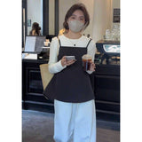 Korean Simple High-End Small-Scale Shirt Sling Women 2025 Spring Wearing Casual Pants Fashion Two Sets