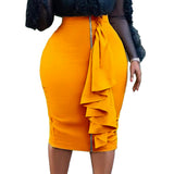 D315 Women's Clothing 2025 Autumn New Fashion Bag Hip Sexy Zipper Large African Half-Body Skirt HZ0107