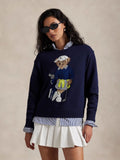2025 New Women's Round-Necked Bear Cartoon Casual Age-Reed Knitted Sweater