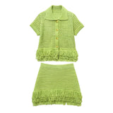 Women's Dress 2025 Fashion Suit High-Waist Mini Skirt Tuxedar T-Shirt Knitted Dress Comfortable Casual Style HZ0107