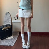 INS CEC Korean Small Fresh Mint Green Bead Hanging Neck Sling Waistcoat Coat Two-Piece Skirt
