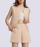 2025 New Fashion Temperament Vest Suit Women's Clothing HZ0107