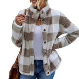 Wish Explosion Autumn And Winter New Fashion Casual Women's Lattice Collar A Row Of Buckle Coat