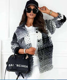 2025 Explosion Ebaywish Autumn And Winter New Fashion Printing Lady's Coat HZ0107