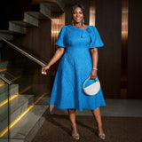 AM040856 New Tihua Fabric Flower Dress African Grand A Dress Dresses HZ0107