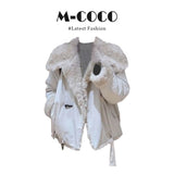Design-Sensitive Hair Collar Pie To Overcome The Environmental Protection Fur Coat Fake Two-Piece Ass Casual Pants Set