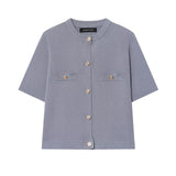 ZARZ Homemade New Women's Smocoat Smozy Short-Sleeved Knitted Top 1822/022/621 HZ0107