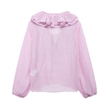 ZARZ Homemade New Women's Dresses Classic Oceanic Laminated Decored Shirt 8544/207 HZ0107