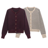 ZARZ Homemade New Women's Classic Fashion Striped Knitted Coat 1509104 HZ0107