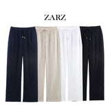 ZARZ Homemade New Women's Oceaned Flawn-Blend Straight Pants 9929041 HZ0107