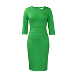 D384 African Large-Size Women's Summer Short-Sleeved Collar Temperament Tongle Office Dress Pencil Skirt HZ0107