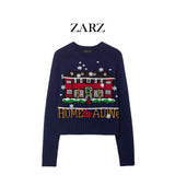 ZARZ Homemade New Women's Oceaned Tfleet Tweed Eye Knitted Coat 9598065 HZ0107