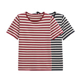 ZARZ Homemade New Women's Classic Striped Short-Sleeved Knitted T-Shirt 2893028 HZ0107