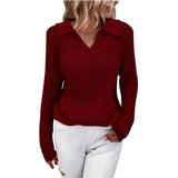 Autumn/Winter 2025 New Sweater Collar Collar Knitted Sweater Female