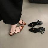 Low-Heeled Sandals Women Wear A New Korean Version Of The French Style Soft Dress Black Roman Shoes In The Summer HZ0107