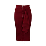 D315 Women's Clothing 2025 Autumn New Fashion Bag Hip Sexy Zipper Large African Half-Body Skirt HZ0107