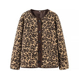 ZARZ Homemade New Women's Classic Fashion Fashioned Hsinth Lambs Leopard Coat HZ0107