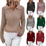 Autumn/Winter 2025 New Sweater Collar Collar Knitted Sweater Female