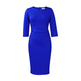 D384 African Large-Size Women's Summer Short-Sleeved Collar Temperament Tongle Office Dress Pencil Skirt HZ0107