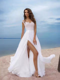 2025 New Lace Chiffon Dress Ball White Evening Dress Open Dress