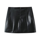 ZARZ Homemade New Women's Clothing Fashion Pure Leather Short Dress 2334323 HZ0107